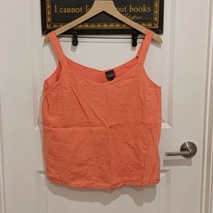 Eileen Fisher Salmon Pink 100% Irish Linen Tank